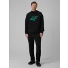 BLUZA męska z KAPTUREM 4F dresowa KANGURKA sportowa TSWSM2241 czarna 3XL