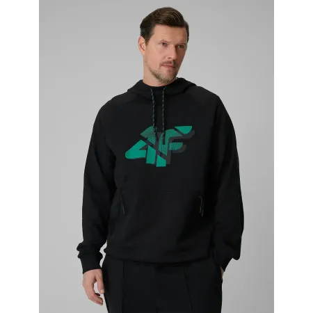 BLUZA męska z KAPTUREM 4F dresowa KANGURKA sportowa TSWSM2241 czarna 3XL