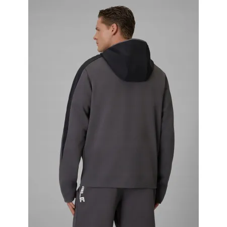 BLUZA męska z KAPTUREM 4F dresowa ROZPINANA sportowa TSWSM2130 szara M