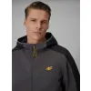 BLUZA męska z KAPTUREM 4F dresowa ROZPINANA sportowa TSWSM2130 szara L