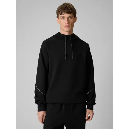 BLUZA męska z KAPTUREM 4F dresowa KANGURKA sportowa TSWSM2238 czarna S