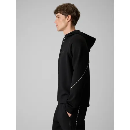 BLUZA męska z KAPTUREM 4F dresowa KANGURKA sportowa TSWSM2238 czarna S