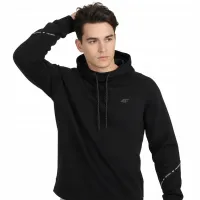 BLUZA męska z KAPTUREM 4F dresowa KANGURKA sportowa TSWSM2238 czarna 3XL