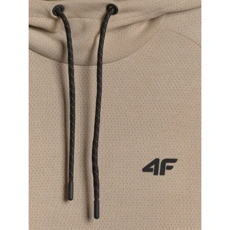 BLUZA męska z KAPTUREM 4F dresowa KANGURKA sportowa TSWSM2238 beżowa XL