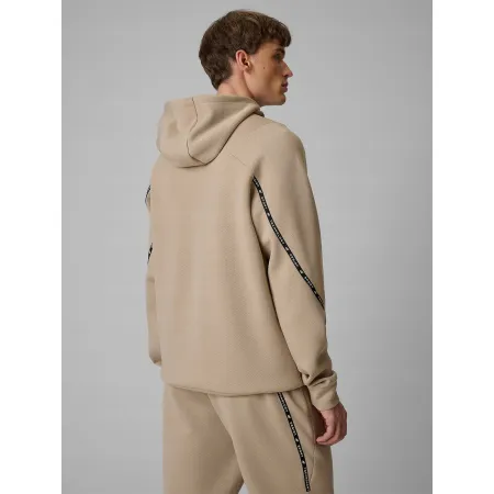 BLUZA męska z KAPTUREM 4F dresowa KANGURKA sportowa TSWSM2238 beżowa XL