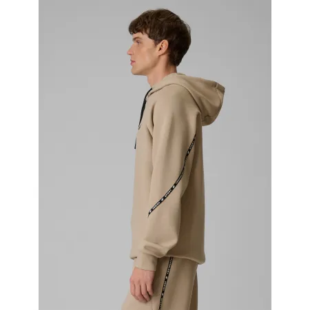 BLUZA męska z KAPTUREM 4F dresowa KANGURKA sportowa TSWSM2238 beżowa XL