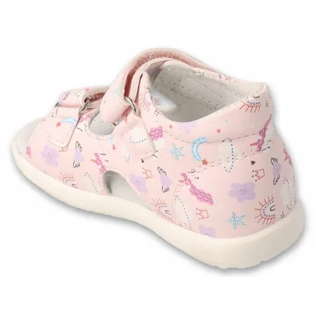 SANDAŁY DZIECIĘCE buty BEFADO skórzana wkładka 170P114 na rzepy 23
