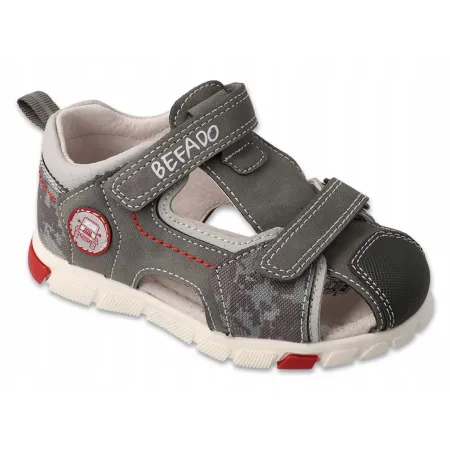 SANDAŁY DZIECIĘCE buty BEFADO skórzana wkładka 170P107 na rzepy 25