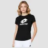 Koszulka damska T-shirt z krótkim rękawem LOTTO tshirt 1124013 czarna XS