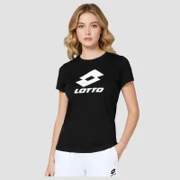 Koszulka damska T-shirt z krótkim rękawem LOTTO tshirt 1124013 czarna M