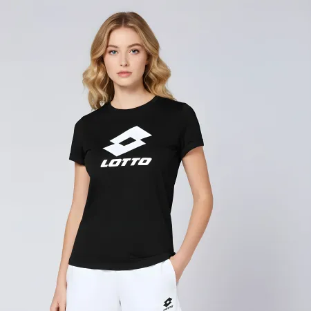 Koszulka damska T-shirt z krótkim rękawem LOTTO tshirt 1124013 czarna M