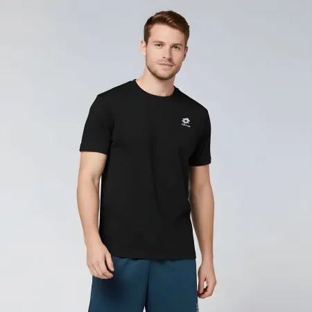 Koszulka męska T-shirt z krótkim rękawem LOTTO tshirt 1124001 czarna L