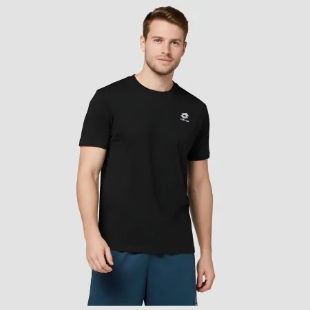 Koszulka męska T-shirt z krótkim rękawem LOTTO tshirt 1124001 czarna M