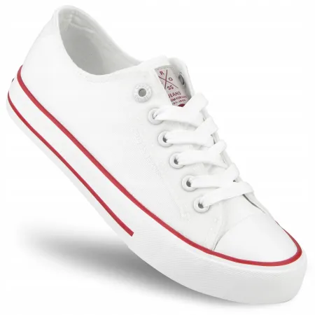 TRAMPKI buty damskie CROSS JEANS tenisówki na lato całe białe HH2R4009C 37