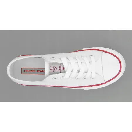 TRAMPKI buty damskie CROSS JEANS tenisówki na lato całe białe HH2R4009C 37