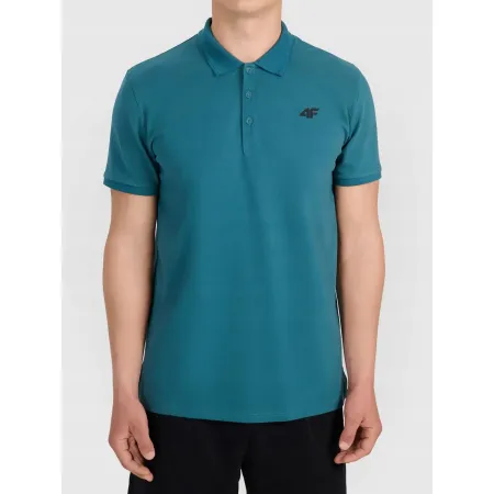 Koszulka męska POLO T-Shirt 4F sportowa bawełniana TPTSM609 zielona L