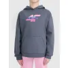 BLUZA 4F z KAPTUREM dziecięca dla dzieci KANGURKA dresowa TSWSF2270 158