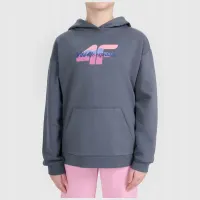 BLUZA 4F z KAPTUREM dziecięca dla dzieci KANGURKA dresowa TSWSF2270 158
