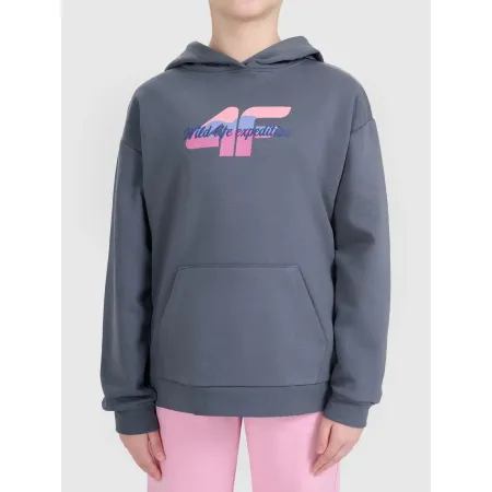 BLUZA 4F z KAPTUREM dziecięca dla dzieci KANGURKA dresowa TSWSF2270 158