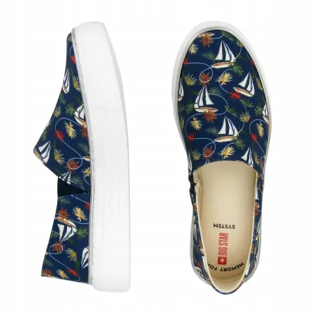 Buty damskie BIG STAR slip-on trampki wsuwane tenisówki letnie JJ276016 37