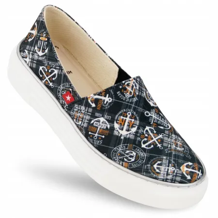 Buty damskie BIG STAR slip-on trampki wsuwane tenisówki letnie JJ276012 36