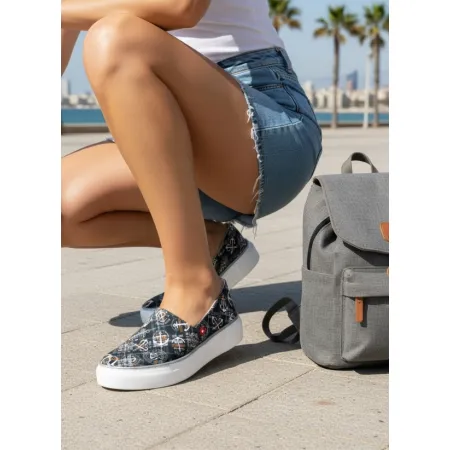 Buty damskie BIG STAR slip-on trampki wsuwane tenisówki letnie JJ276012 38