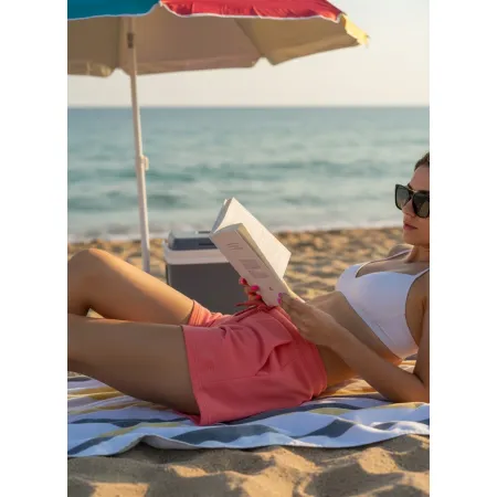 Spodenki damskie 4F plażowe letnie szorty bawełniane SKDD350 63S XXL