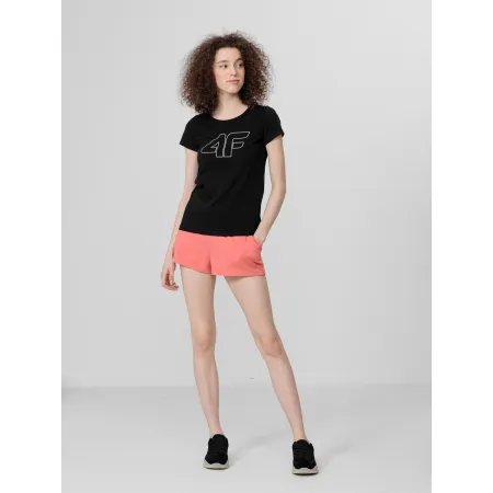 Spodenki damskie 4F plażowe letnie szorty bawełniane kobiece SKDD350 63S XL