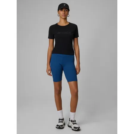 Spodenki treningowe DAMSKIE legginsy kolarki wysoki stan 4F prążkowane XL