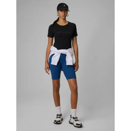Spodenki treningowe DAMSKIE legginsy kolarki wysoki stan 4F prążkowane XL
