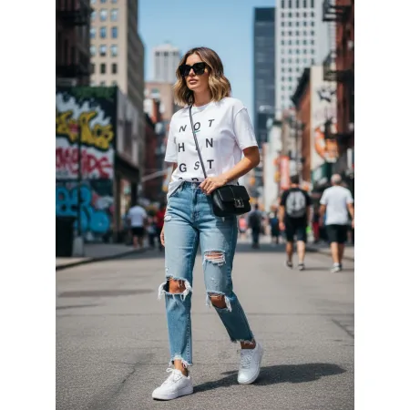 Koszulka damska 4F TSHIRT damski oversize luźny krój wygodna TSD012 10S L