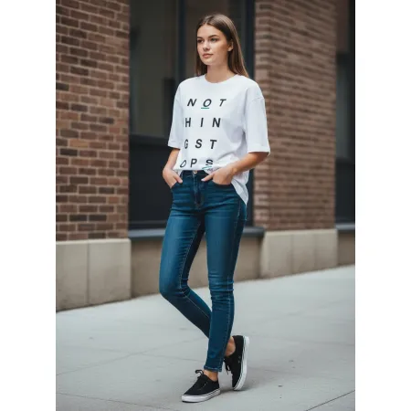 Koszulka damska 4F TSHIRT damski oversize luźny krój wygodna TSD012 10S XL