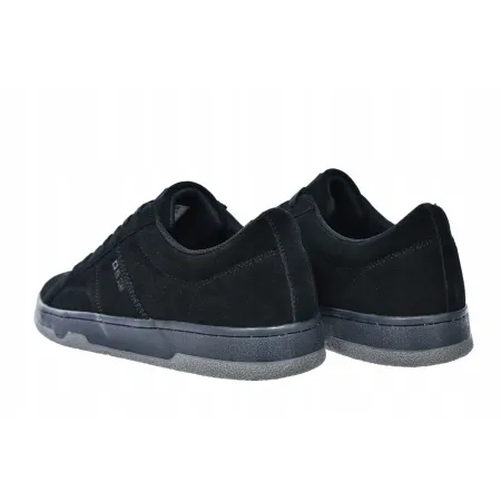 Męskie buty BIG STAR skórzane SNEAKERSY tenisówki czarne niskie RR174352 45