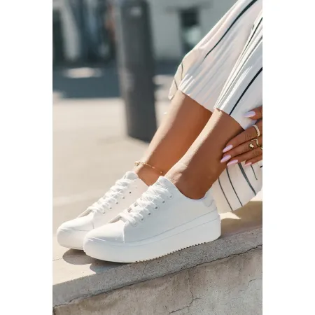 Buty damskie sneakersy BIG STAR trampki sportowe miejskie białe RR274463 37