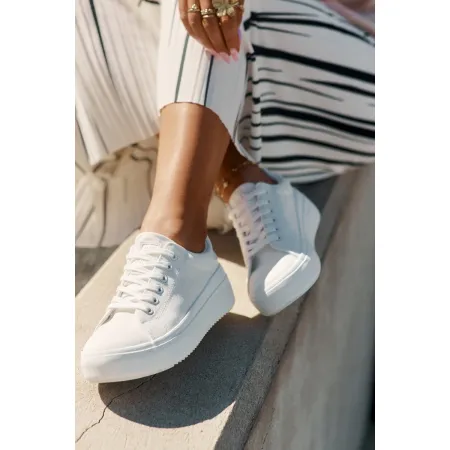 Buty damskie sneakersy BIG STAR trampki sportowe miejskie białe RR274463 38