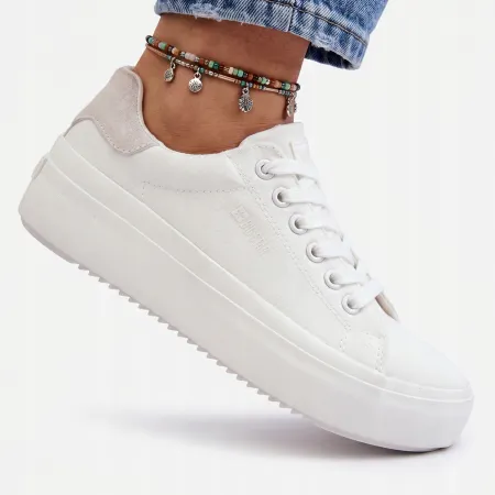 Buty damskie sneakersy BIG STAR trampki sportowe miejskie białe RR274463 38