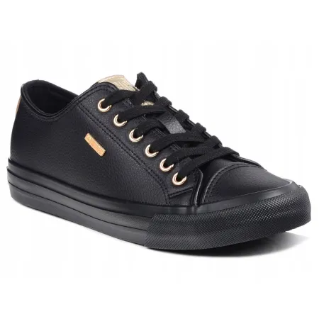 Trampki damskie BIG STAR RR274749 buty SNEAKERSY miejskie czarne niskie 37