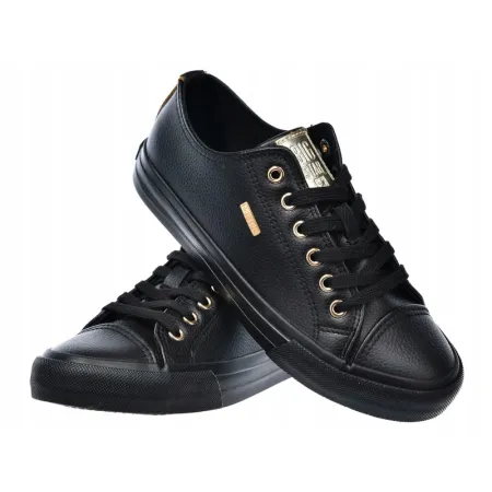 Trampki damskie BIG STAR RR274749 buty SNEAKERSY miejskie czarne niskie 37