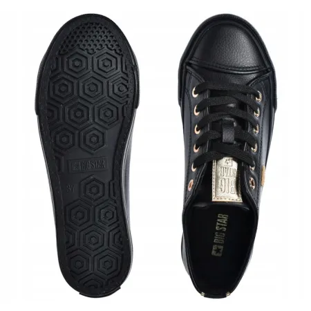 Trampki damskie BIG STAR RR274749 buty SNEAKERSY miejskie czarne niskie 37