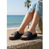 Klapki damskie BIG STAR czarne platforma gumowe miejskie plaża RR274A540 41