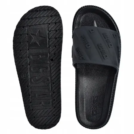 Klapki damskie BIG STAR czarne platforma gumowe miejskie plaża RR274A540 41