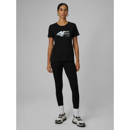 LEGGINSY damskie treningowe 4F SPODNIE na siłownię TTIGF261 fitness L