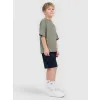 KRÓTKIE spodenki chłopięce 4F dziecięce DRESOWE TSHOM629 oversize 134