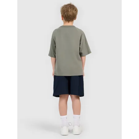 KRÓTKIE spodenki chłopięce 4F dziecięce DRESOWE TSHOM629 oversize 134