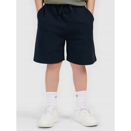 KRÓTKIE spodenki chłopięce 4F dziecięce DRESOWE TSHOM629 oversize 134