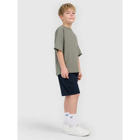KRÓTKIE spodenki chłopięce 4F dziecięce DRESOWE TSHOM629 oversize 152