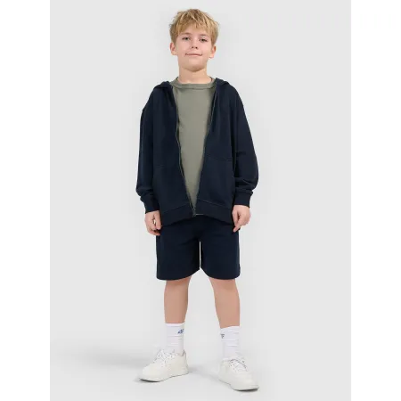 KRÓTKIE spodenki chłopięce 4F dziecięce DRESOWE TSHOM629 oversize 158