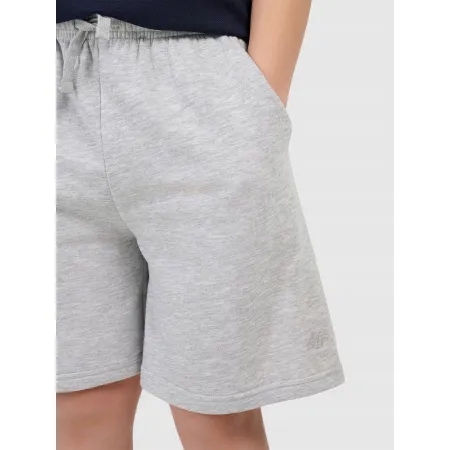 KRÓTKIE spodenki chłopięce 4F dziecięce DRESOWE TSHOM629 oversize 140