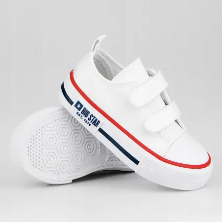 TRAMPKI na rzepy buty DZIECIĘCE BIG STAR białe z rzepami KK374085 22