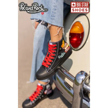 Trampki damskie BIG STAR wysokie PolAndRock WOODSTOCK limitowana edycja 41
